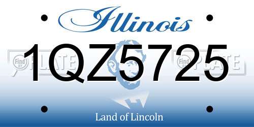 1QZ5725 Illinois License Plate