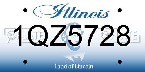 1QZ5728 Illinois License Plate