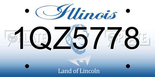 1QZ5778 Illinois License Plate
