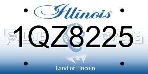 1QZ8225 Illinois License Plate