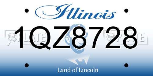 1QZ8728 Illinois License Plate