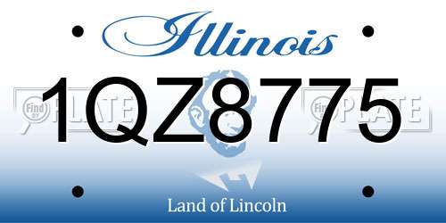 1QZ8775 Illinois License Plate