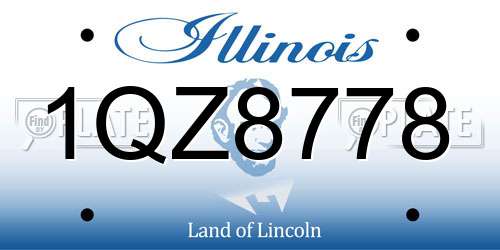 1QZ8778 Illinois License Plate