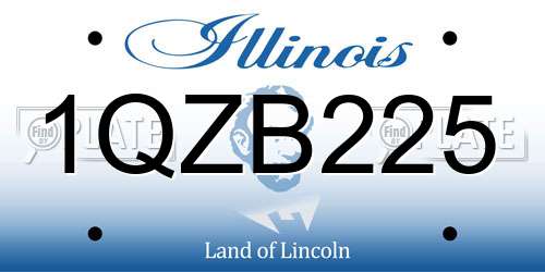 1QZB225 Illinois License Plate