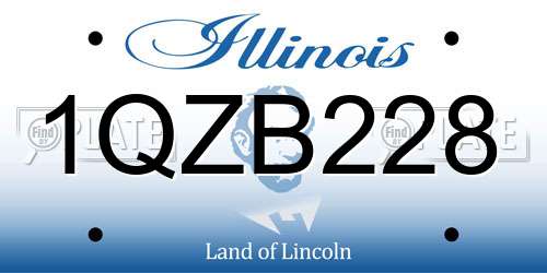 1QZB228 Illinois License Plate
