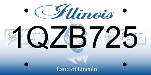 1QZB725 Illinois License Plate