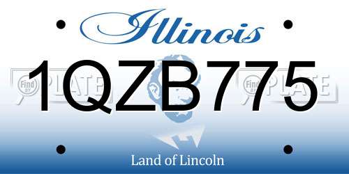 1QZB775 Illinois License Plate