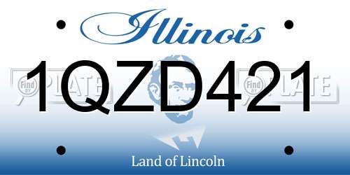 1QZD421 Illinois License Plate