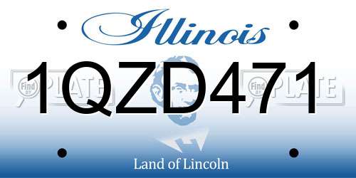 1QZD471 Illinois License Plate