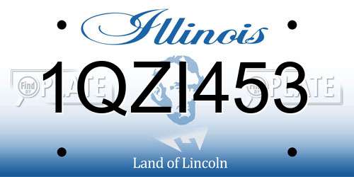 1QZI453 Illinois License Plate