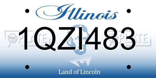 1QZI483 Illinois License Plate