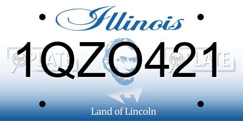 1QZO421 Illinois License Plate