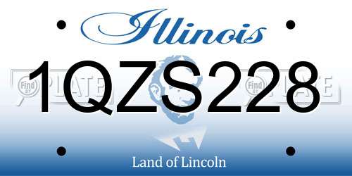 1QZS228 Illinois License Plate