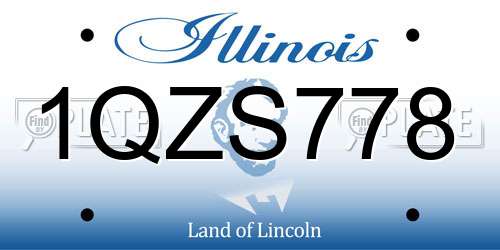 1QZS778 Illinois License Plate