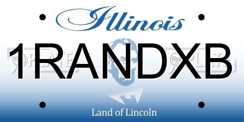 1RANDXB Illinois License Plate