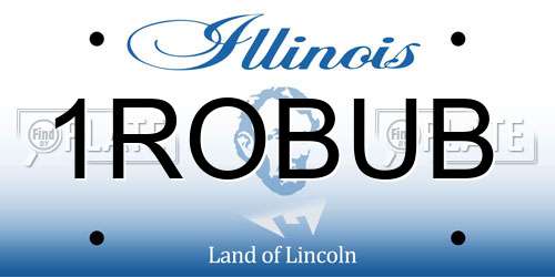 1ROBUB Illinois License Plate