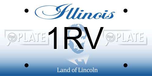 1RV Illinois License Plate