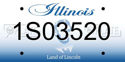 1S03520 Illinois License Plate
