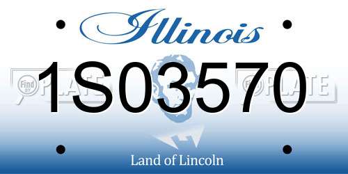 1S03570 Illinois License Plate