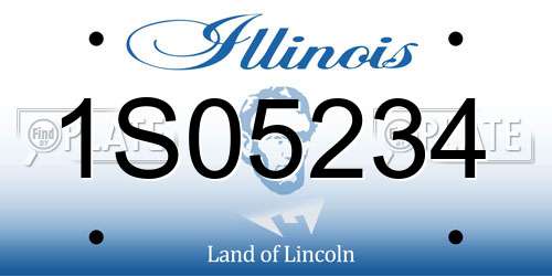 1S05234 Illinois License Plate
