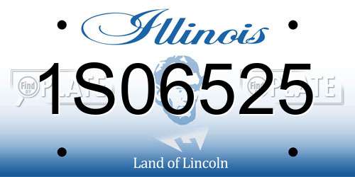 1S06525 Illinois License Plate
