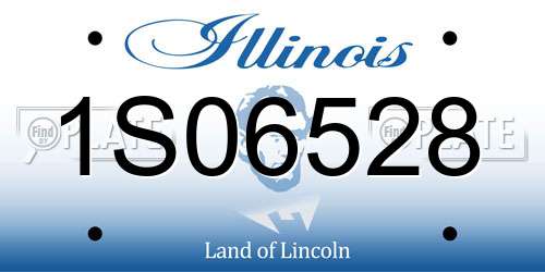 1S06528 Illinois License Plate