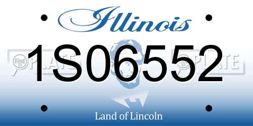 1S06552 Illinois License Plate