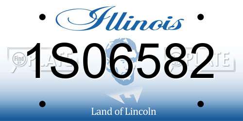 1S06582 Illinois License Plate
