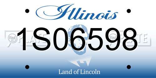 1S06598 Illinois License Plate