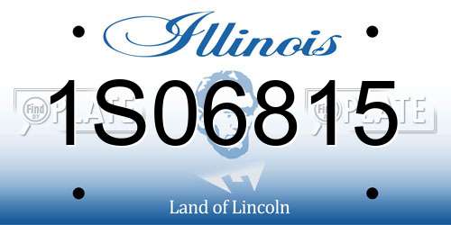 1S06815 Illinois License Plate