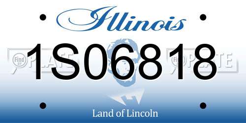 1S06818 Illinois License Plate