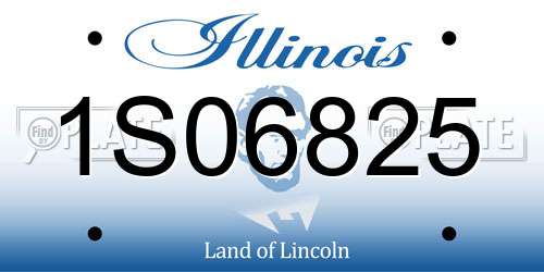 1S06825 Illinois License Plate