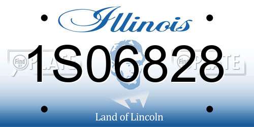 1S06828 Illinois License Plate