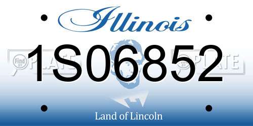 1S06852 Illinois License Plate