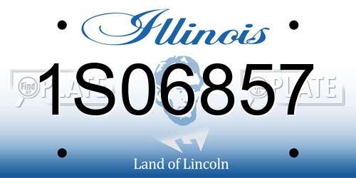 1S06857 Illinois License Plate