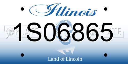 1S06865 Illinois License Plate