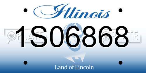 1S06868 Illinois License Plate