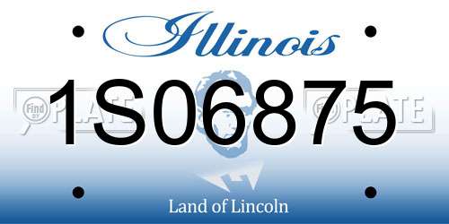1S06875 Illinois License Plate