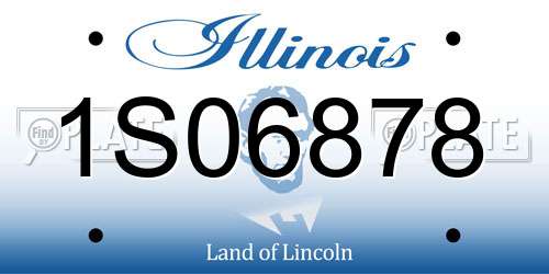 1S06878 Illinois License Plate