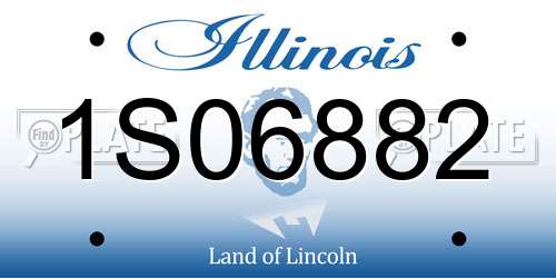 1S06882 Illinois License Plate