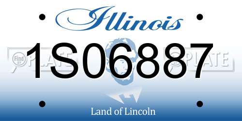 1S06887 Illinois License Plate