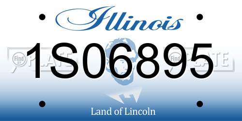 1S06895 Illinois License Plate