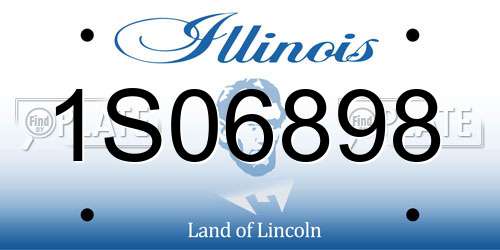 1S06898 Illinois License Plate