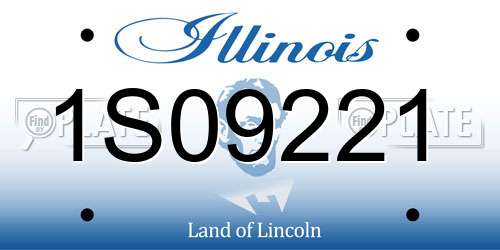 1S09221 Illinois License Plate