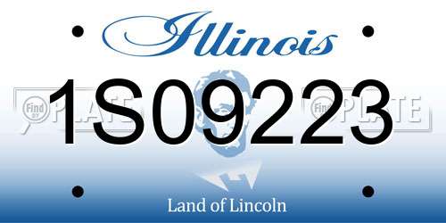 1S09223 Illinois License Plate