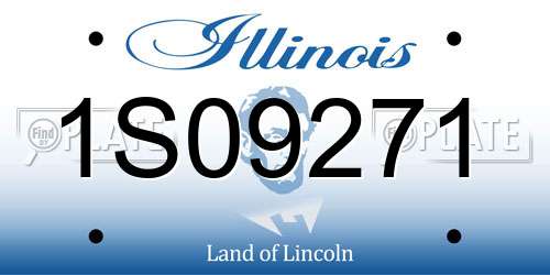 1S09271 Illinois License Plate