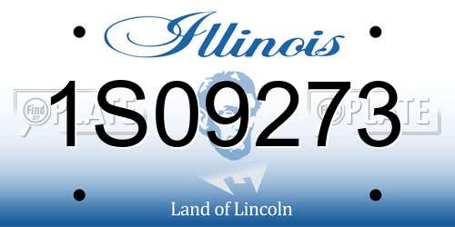 1S09273 Illinois License Plate