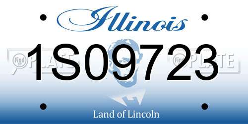 1S09723 Illinois License Plate