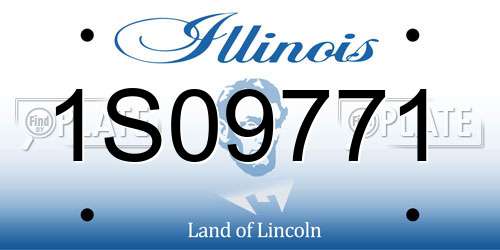 1S09771 Illinois License Plate