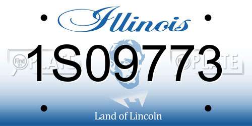 1S09773 Illinois License Plate